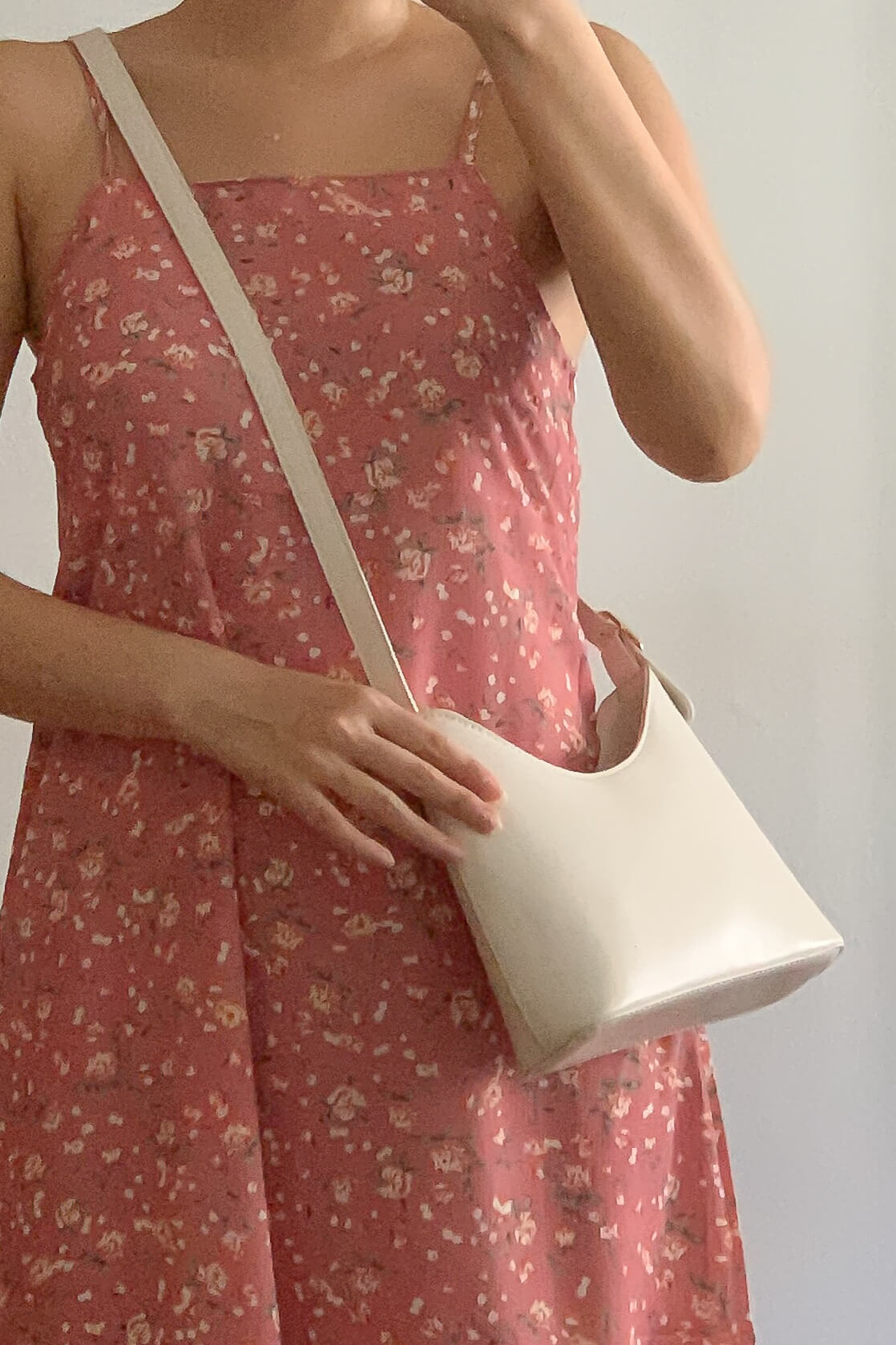 Small and simple shoulder carry bag with adjustable straps