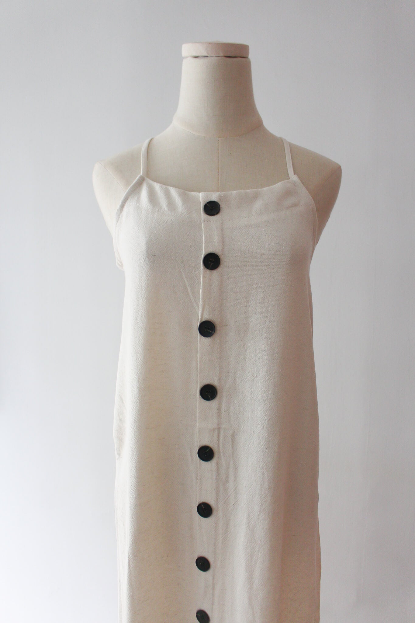 Casual cotton midi dress with pockets. Perfect for minimalists 