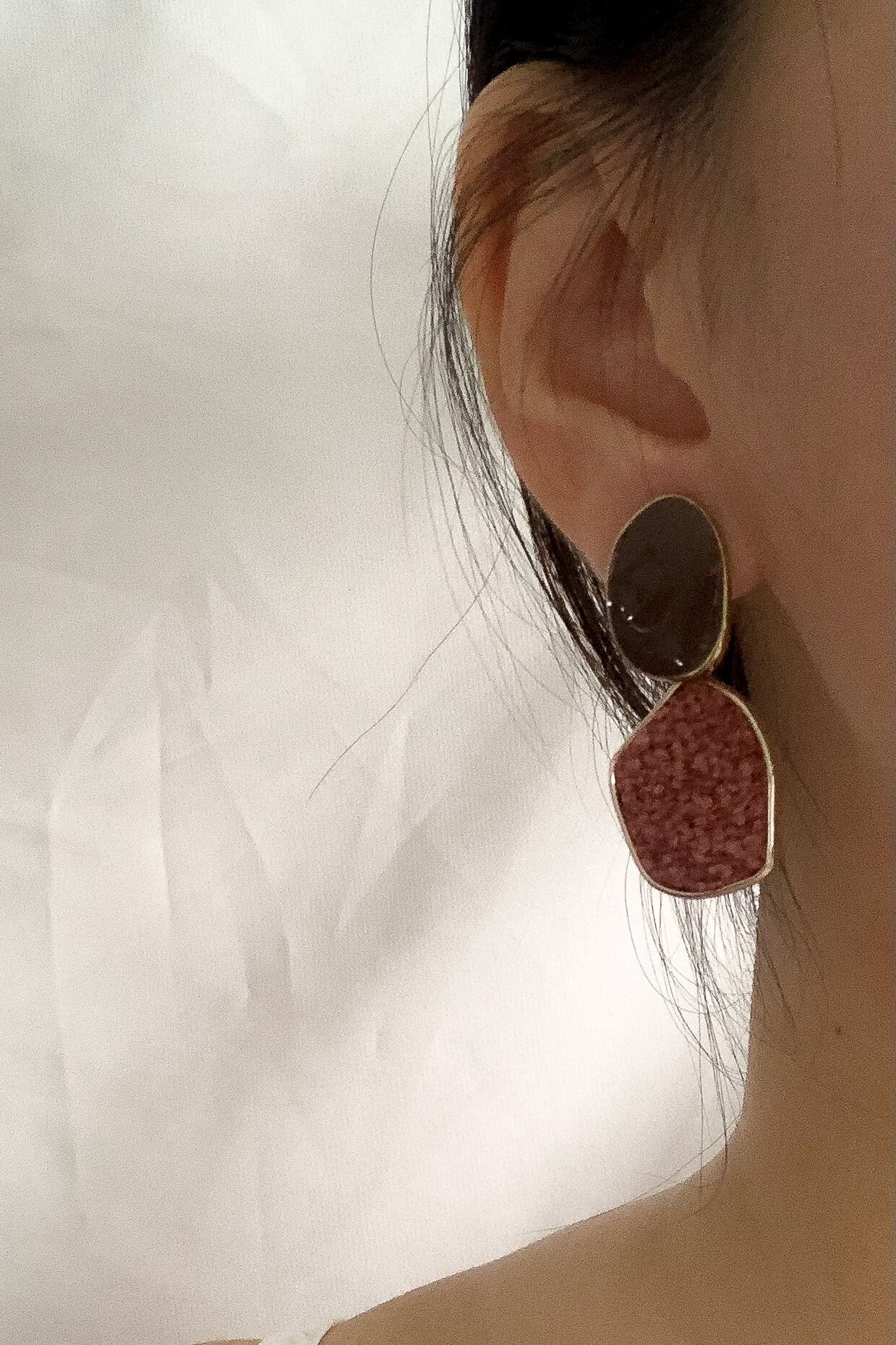 Cushy Drop Earrings in Mineral