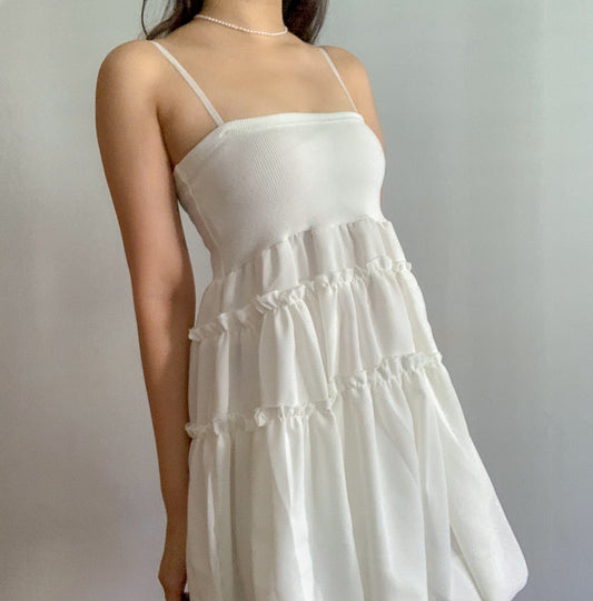 Effy Tier Dress in White