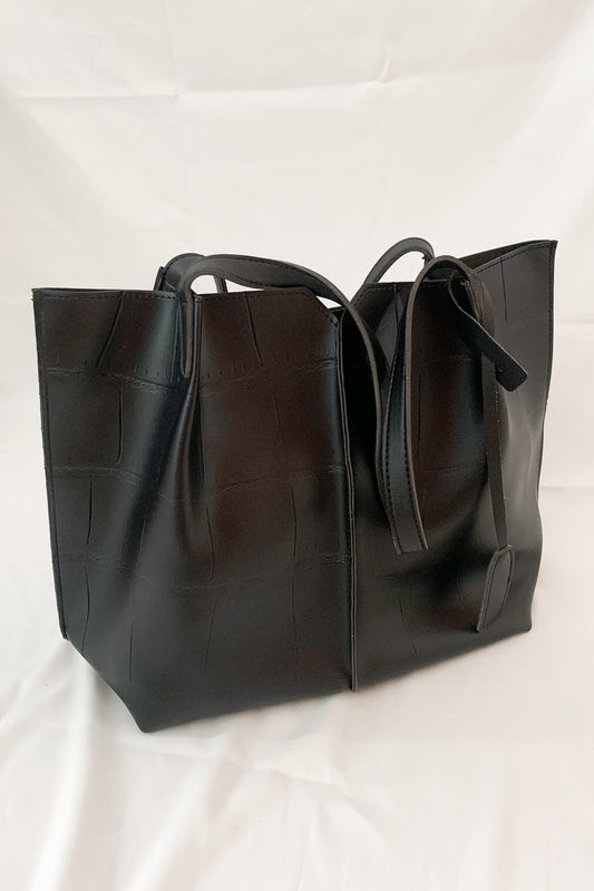 Calico Tote Bag in Black