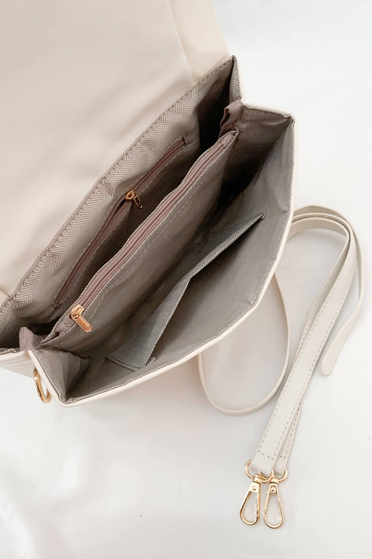 Smooth PU leather Origami Crossbody Bag