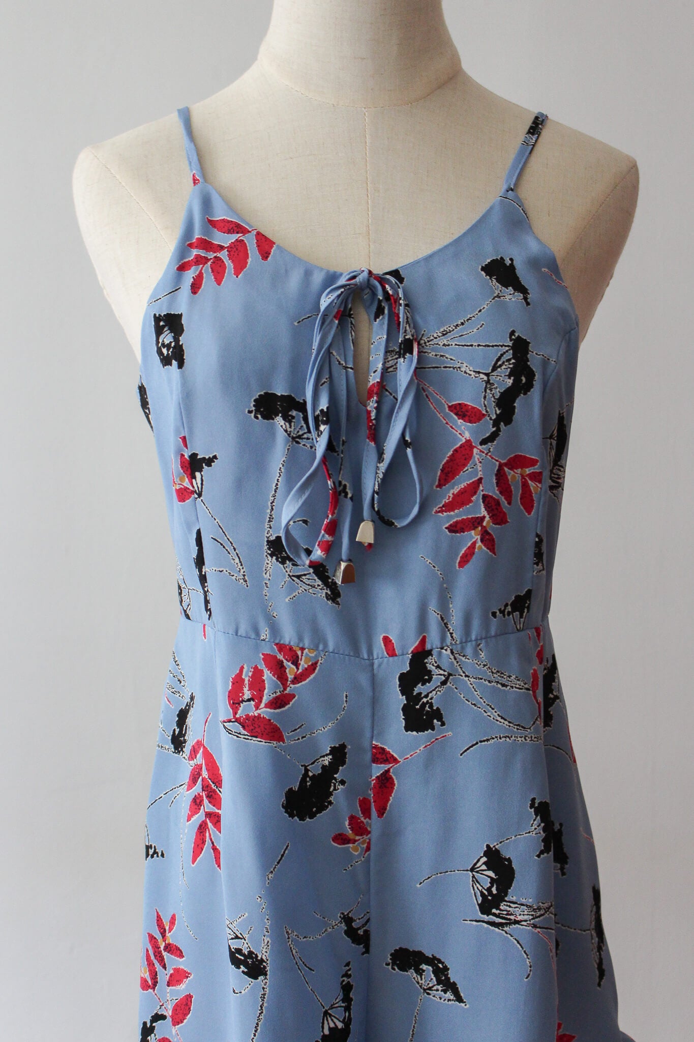 Thin loose Printed Ruffled Bottom Romper for summer