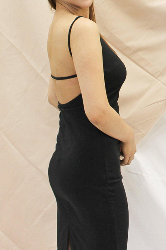 Sayuri Open Back Mid Length Dress - Bonn Moda